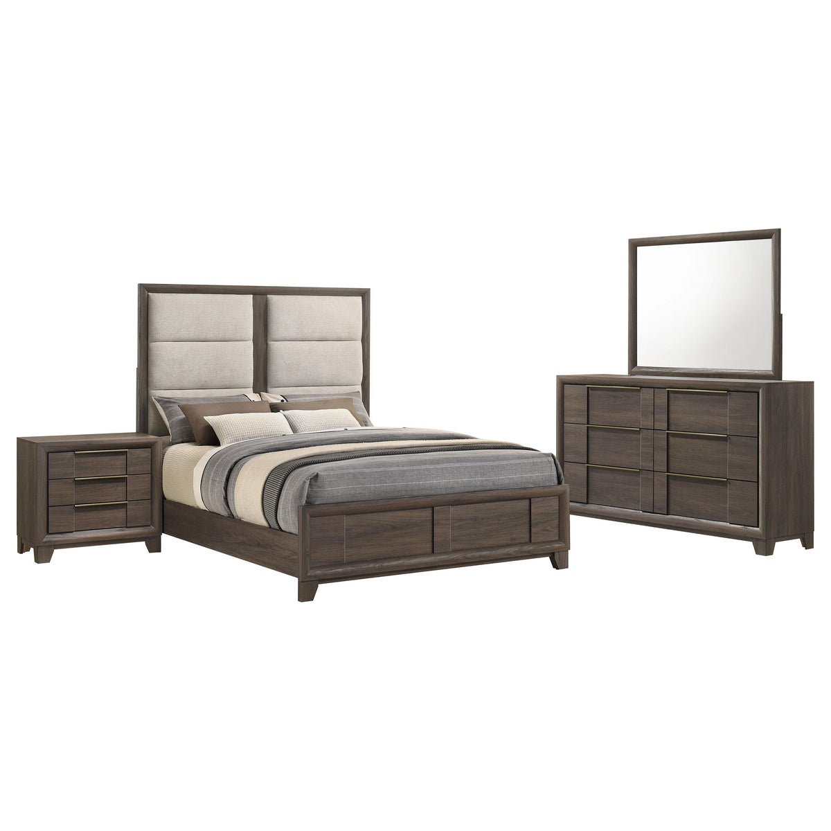 Farre Dark Brown 4-Piece Queen Bedroom Set by Coaster at Eve Furniture
