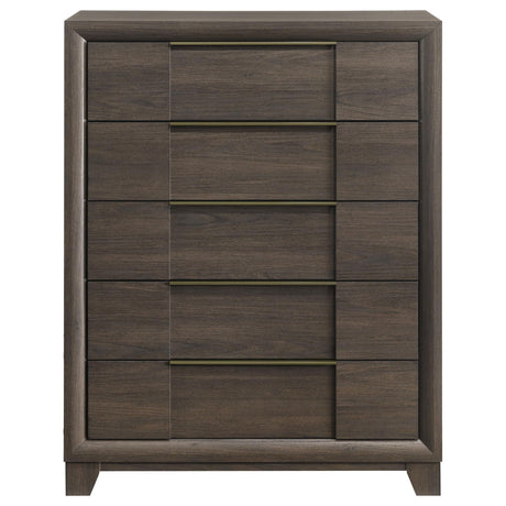 Farre Dark Brown 5-Drawer Chest of Drawers by Coaster at Eve Furniture