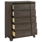 Farre Dark Brown 5-Drawer Chest of Drawers by Coaster at Eve Furniture