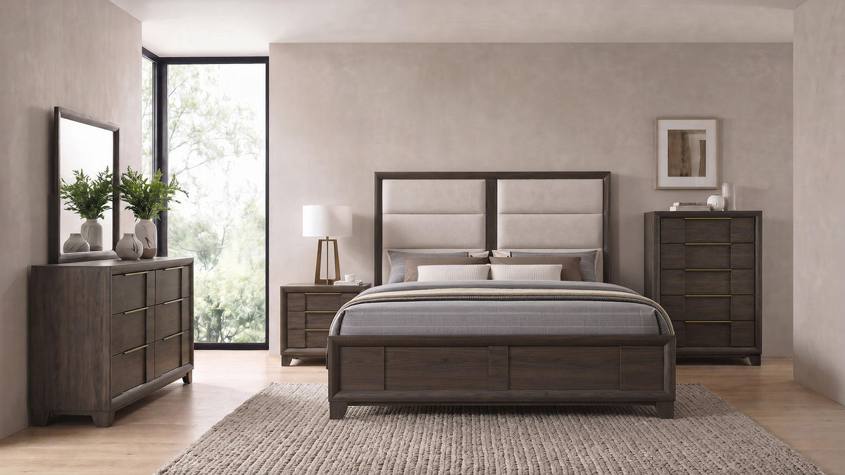 Farre Dark Brown 5-Piece Eastern King Bedroom Set by Coaster at Eve Furniture