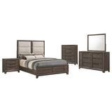 Farre Dark Brown 5-Piece Eastern King Bedroom Set by Coaster at Eve Furniture