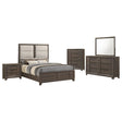 Farre Dark Brown 5-Piece Eastern King Bedroom Set by Coaster at Eve Furniture