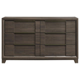 Farre Dark Brown 6-Drawer Dresser by Coaster at Eve Furniture