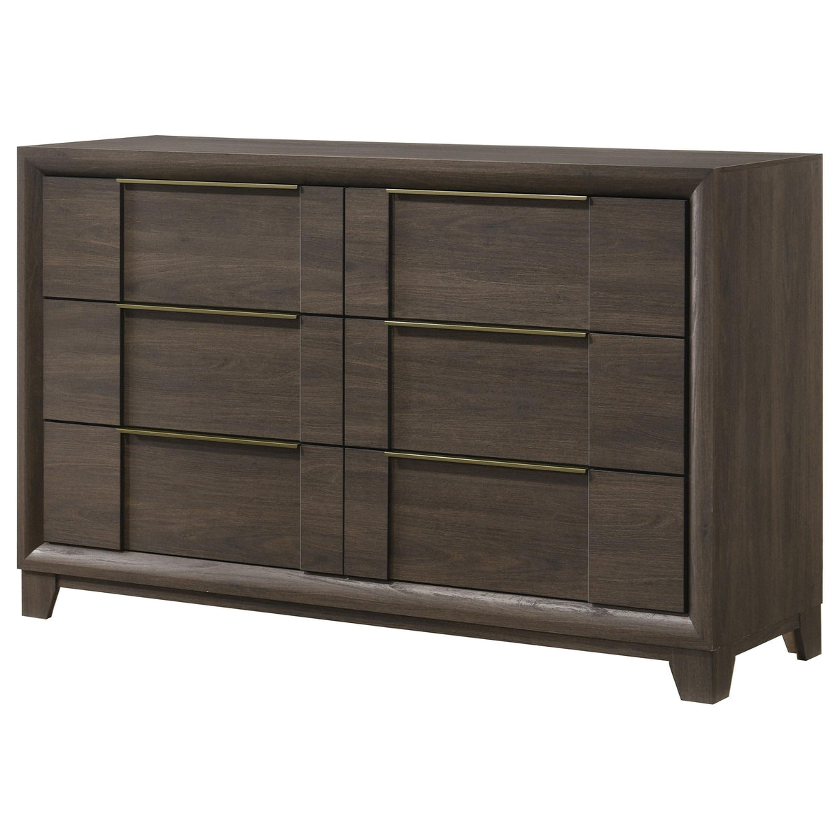 Farre Dark Brown 6-Drawer Dresser by Coaster at Eve Furniture