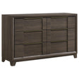 Farre Dark Brown 6-Drawer Dresser by Coaster at Eve Furniture