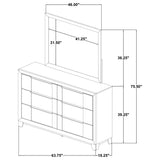 Farre Dark Brown 6-Drawer Dresser with Mirror by Coaster at Eve Furniture