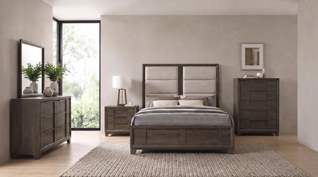 Farre Dark Brown 6-Drawer Dresser with Mirror by Coaster at Eve Furniture
