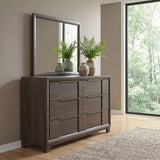 Farre Dark Brown 6-Drawer Dresser with Mirror by Coaster at Eve Furniture