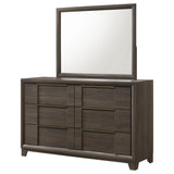 Farre Dark Brown 6-Drawer Dresser with Mirror by Coaster at Eve Furniture