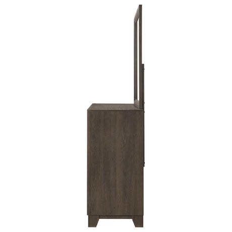 Farre Dark Brown 6-Drawer Dresser with Mirror by Coaster at Eve Furniture