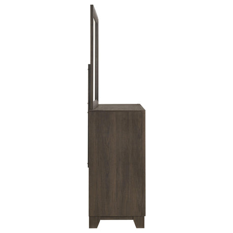 Farre Dark Brown 6-Drawer Dresser with Mirror by Coaster at Eve Furniture