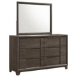 Farre Dark Brown 6-Drawer Dresser with Mirror by Coaster at Eve Furniture