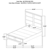 Farre Dark Brown / Beige 5-Piece Queen Upholstered Storage Bedroom Set by Coaster at Eve Furniture
