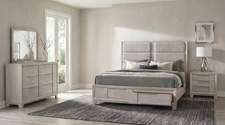 Farre Washed Grey 4-Piece Eastern King Bedroom Set by Coaster at Eve Furniture