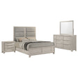 Farre Washed Grey 4-Piece Eastern King Bedroom Set by Coaster at Eve Furniture