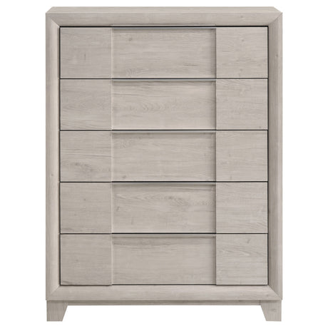 Farre Washed Grey 5-drawer Chest of Drawers by Coaster at Eve Furniture