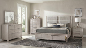 Farre Washed Grey 5-Piece Eastern King Bedroom Set by Coaster at Eve Furniture