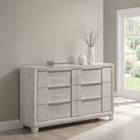 Farre Washed Grey 6-drawer Dresser by Coaster at Eve Furniture