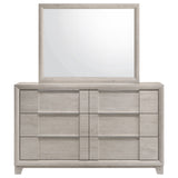 Farre Washed Grey 6-drawer Dresser With Mirror by Coaster at Eve Furniture