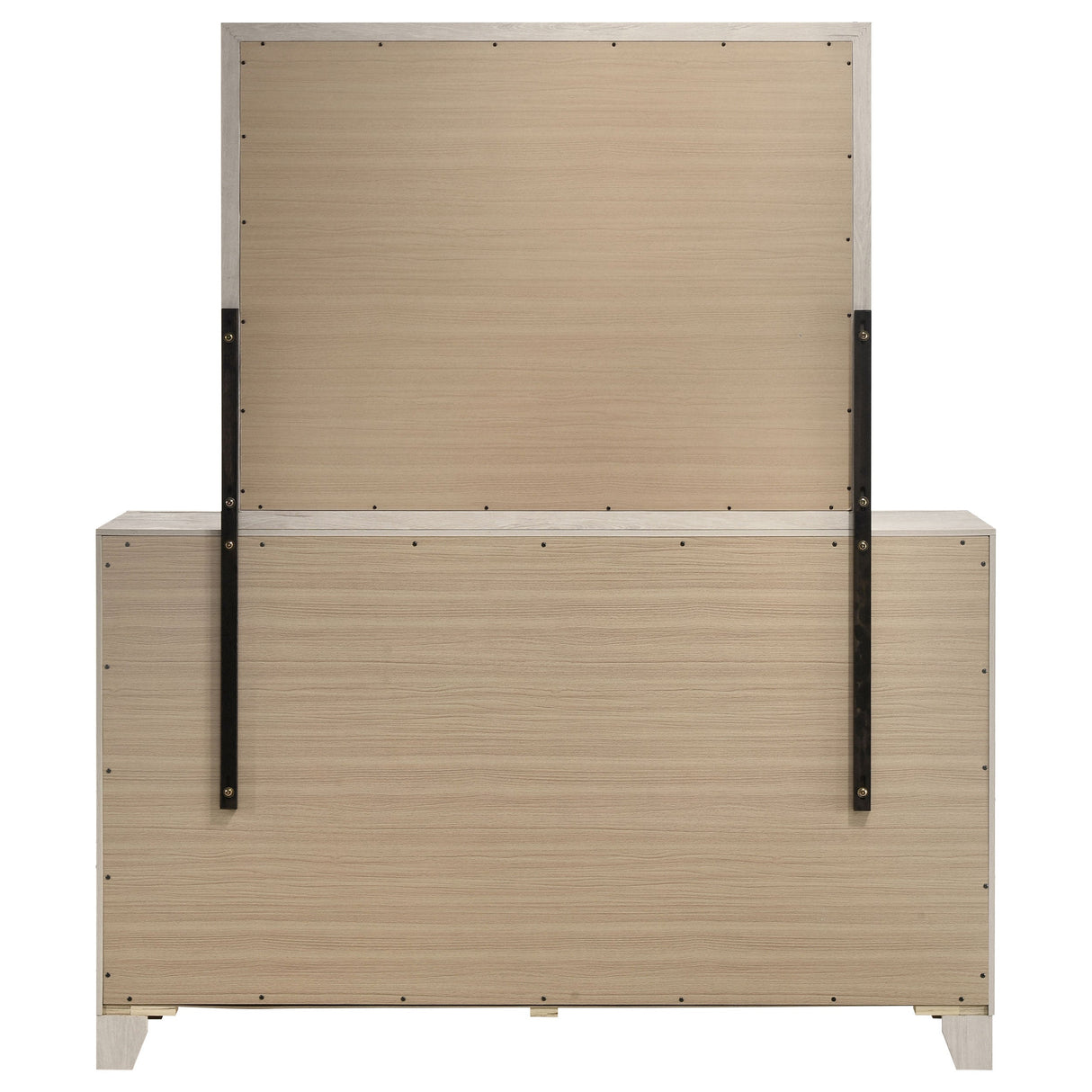 Farre Washed Grey 6-drawer Dresser With Mirror by Coaster at Eve Furniture