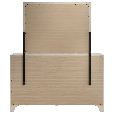Farre Washed Grey 6-drawer Dresser With Mirror by Coaster at Eve Furniture