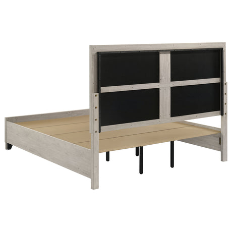 Farre Washed Grey Eastern King Upholstered Storage Platform Bed by Coaster at Eve Furniture