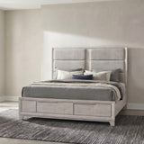 Farre Washed Grey Queen Upholstered Storage Platform Bed by Coaster at Eve Furniture