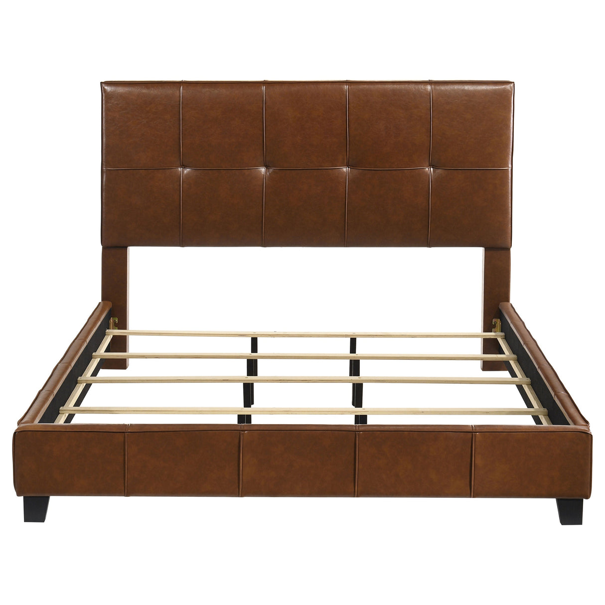 Farrell Brown California King Leatherette Panel Bed by Coaster at Eve Furniture