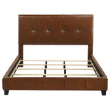 Farrell Brown California King Leatherette Panel Bed by Coaster at Eve Furniture