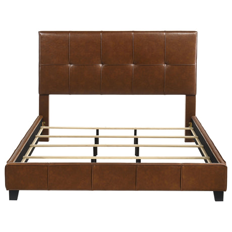 Farrell Brown California King Leatherette Panel Bed by Coaster at Eve Furniture