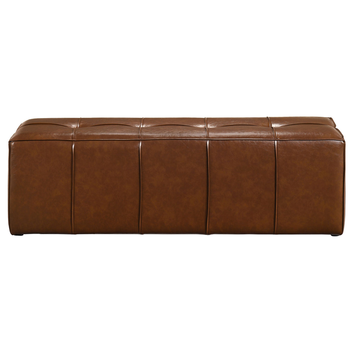 Farrell Brown Leatherette Upholstered Bench by Coaster at Eve Furniture