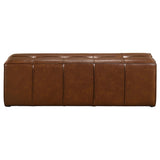 Farrell Brown Leatherette Upholstered Bench by Coaster at Eve Furniture