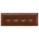 Farrell Brown Leatherette Upholstered Bench by Coaster at Eve Furniture