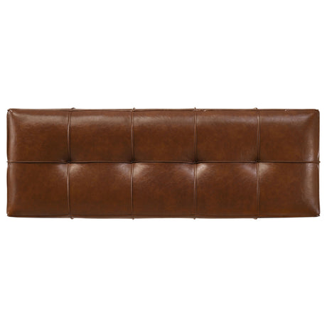 Farrell Brown Leatherette Upholstered Bench by Coaster at Eve Furniture
