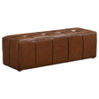 Farrell Brown Leatherette Upholstered Bench by Coaster at Eve Furniture