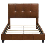 Farrell Brown Queen Leatherette Upholstered Panel Bed by Coaster at Eve Furniture
