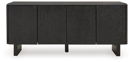 Farrelmore Black Accent Cabinet by Ashley at Eve Furniture