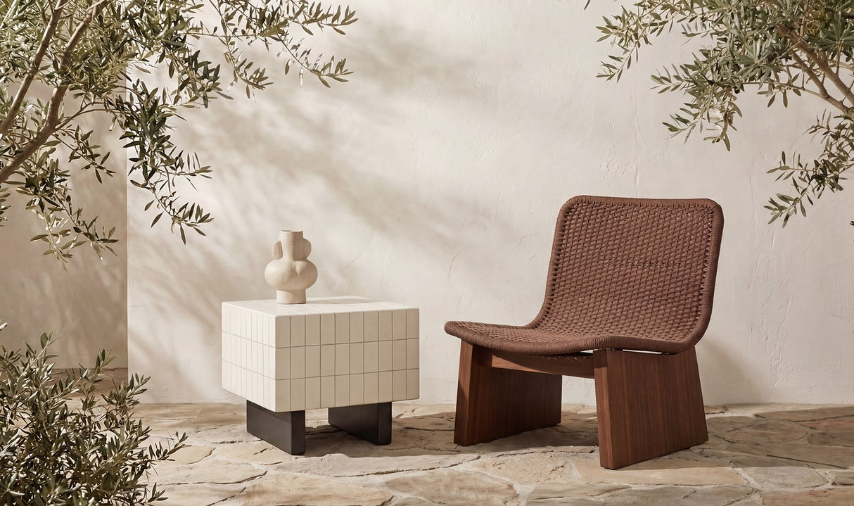 Farren Outdoor Side Table Cream by Moe's Home at Eve Furniture