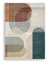 Farrendale Multi Washable Medium Rug by Ashley at Eve Furniture