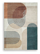 Farrendale Multi Washable Medium Rug by Ashley at Eve Furniture