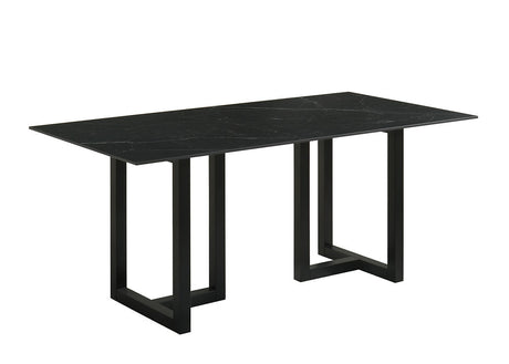 Farrin Black 7-Piece Dining Room Set by New Era Innovations at Eve Furniture