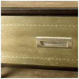Farrow Brass Wood and Metal TV Stand Media Console with Storage by Mercana at Eve Furniture