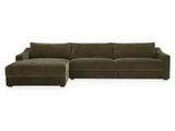 Farrow Cedar Green Left Sectional by Moe's Home at Eve Furniture