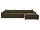 Farrow Cedar Green Right Sectional by Moe's Home at Eve Furniture