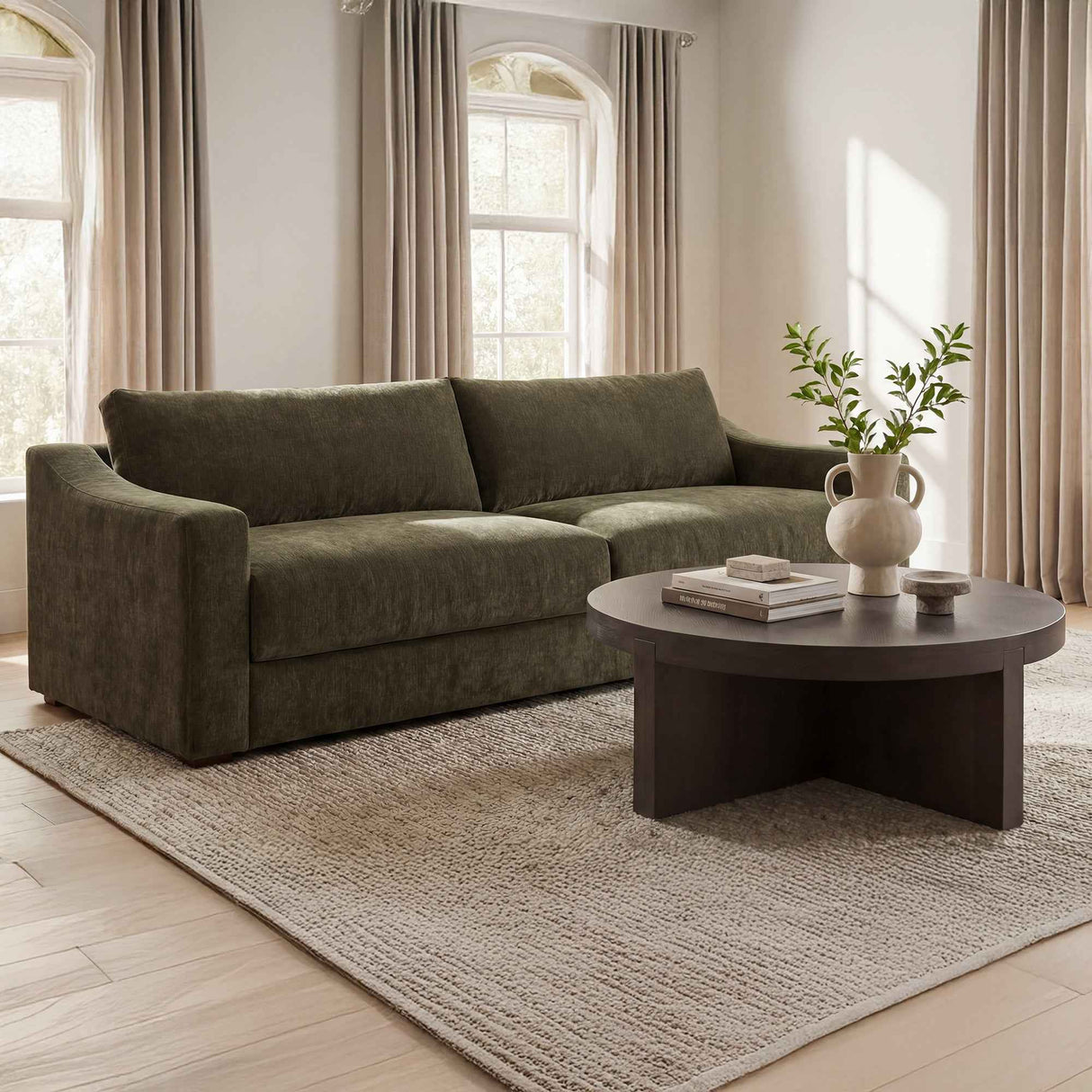 Farrow Cedar Green Sofa by Moe's Home at Eve Furniture