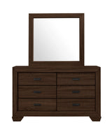 Farrow Chocolate Bedroom Mirror (Mirror Only) by Crown Mark at Eve Furniture