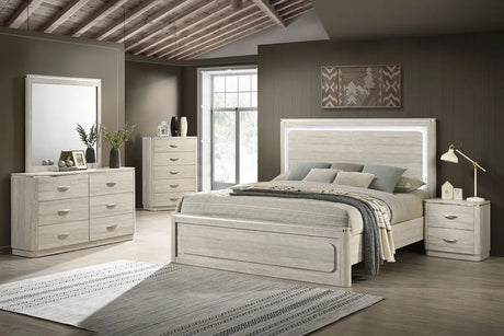 Farsund Dusty Gray 5-Piece Queen Bedroom Set by Furniture of America at Eve Furniture