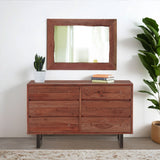 Aspen 43" Mirror Frame in Walnut by Home Trends & Design at Eve Furniture