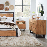 Aspen 58" Six Drawer Dresser in Smoked Acacia by Home Trends & Design at Eve Furniture