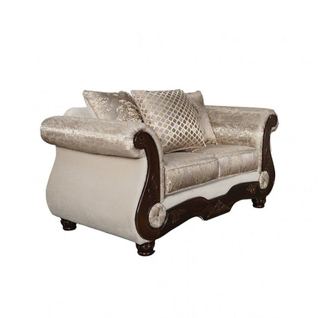 Fasciano Beige Tan Loveseat by Furniture of America at Eve Furniture